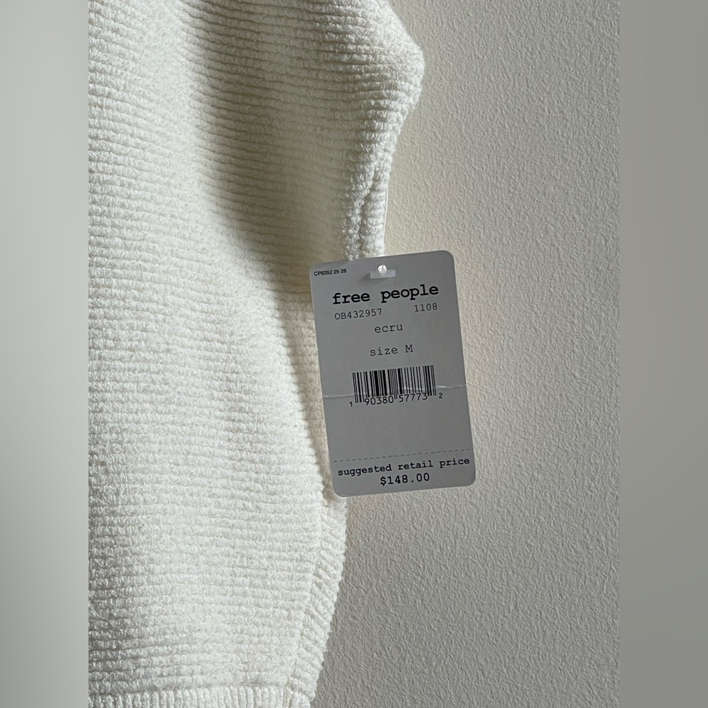 NWT Free People Ecru Ottoman Slouchy Tunic - Picture 3 of 3